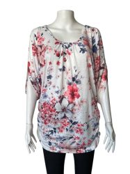 Дамска OVERSIZE блуза на цветя ANISTON M