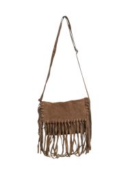 Дамска чанта от еко кожа с ресни