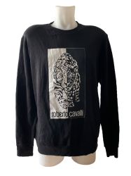 Памучен мъжки суичър с картинка ROBERTO CAVALLI L