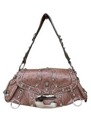 Кафява дамска флап чанта GUESS от еко кожа