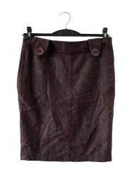 Вълнена дамска пола с джобчета, копчета и цепка HELLO GORGEOUS M