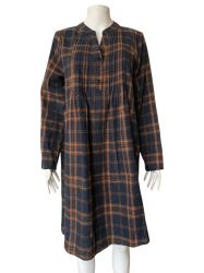 Карирана дамска рокля с копчета EMERY ROSE L