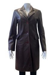 Дамско кожено яке с джобове и копчета GADDIS M