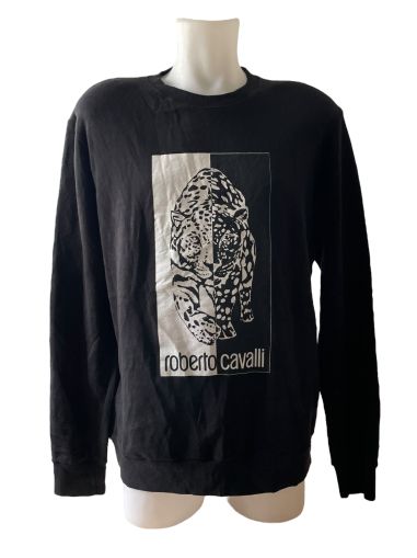 Памучен мъжки суичър с картинка ROBERTO CAVALLI L