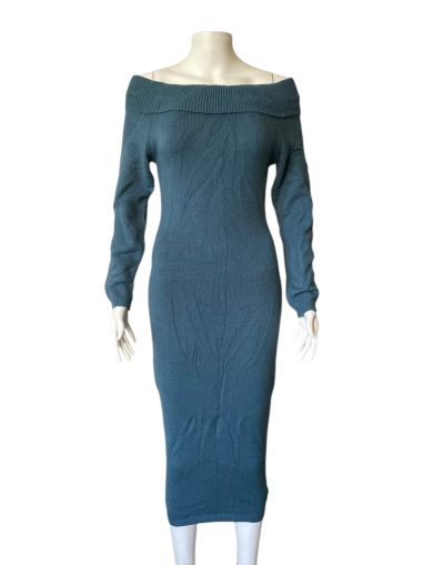 Плетена дамска рокля с голи рамене SHEIN S