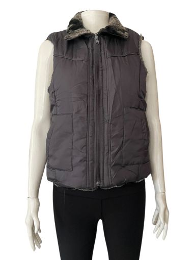 Дамско елече с две лица, джобове и цип KC COLLECTIONS S