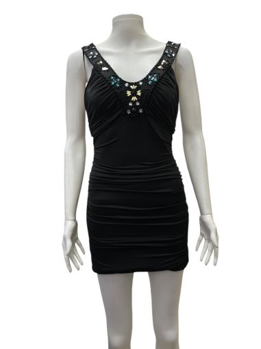 Дамска рокля с камъни, с цип AMISU S