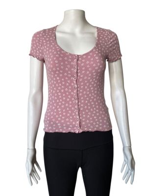 Дамска блуза на цветя с къс ръкав AMERICAN EAGLE S