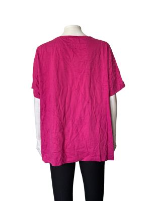 Памучна дамска блуза с къс ръкав 4XL