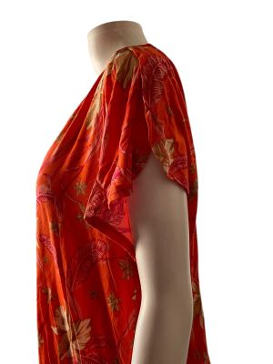 Дамска блуза с къс ръкав на цветя AVELLA L