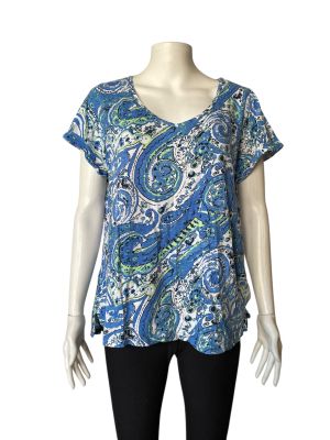 Памучна дамска блуза с къс ръкав SUZANNEGRAE XL