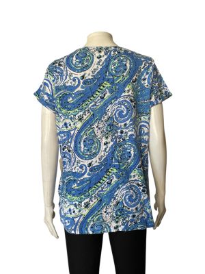 Памучна дамска блуза с къс ръкав SUZANNEGRAE XL