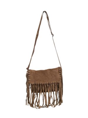 Дамска чанта от еко кожа с ресни