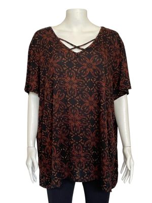  Дамска блуза с къс ръкав JANINA 3XL 