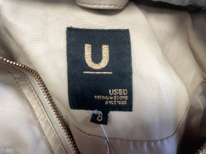 Дамско яке еко кожа USED S