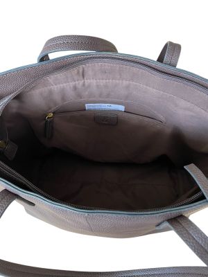 Кожена дамска чанта за рамо C&A