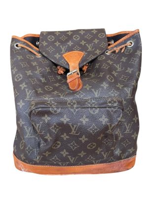 Кожена дамска чанта тип раничка LOUIS VUITTON