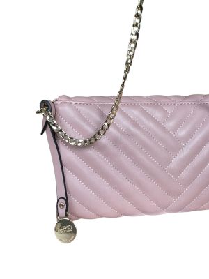 Розова елегантна дамска чантичка клъч L.CREDI