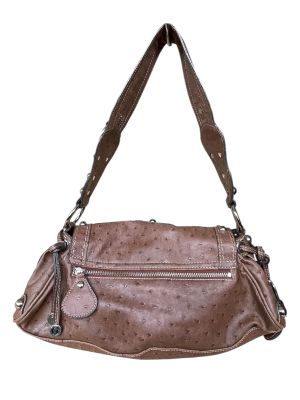 Кафява дамска флап чанта GUESS от еко кожа