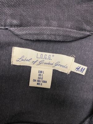 Дънково черно мъжко дънково яке H&M L
