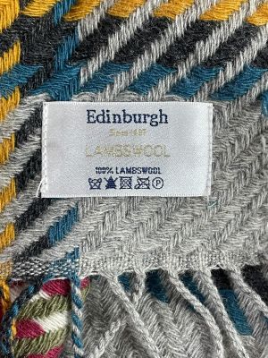 Многоцветен плетен вълнен шал EDINBURGH