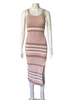 Плетена дамска рокля с цепка ALLY S