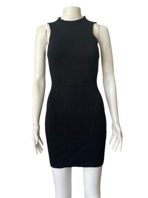 Плетена дамска рокля с поло яка, без ръкави WHYTE VALENTYNE S