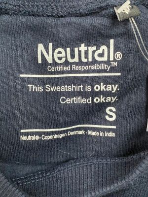 Тъмно синьо памучно UNISEX горнище с картинка NEUTRAL