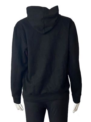 Дамски суичър с качулка, джобче и надпис XL