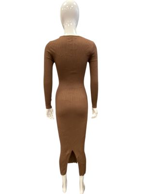 Дълга дамска рокля с цепка SUPRE XS