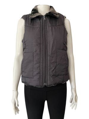 Дамско елече с две лица, джобове и цип KC COLLECTIONS S