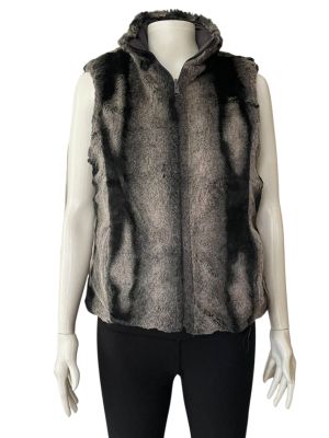 Дамско елече с две лица, джобове и цип KC COLLECTIONS S