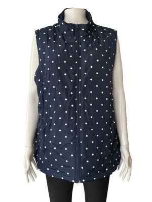 Дамско елече на точки, с джобове и цип LAURA SCOTT 2XL