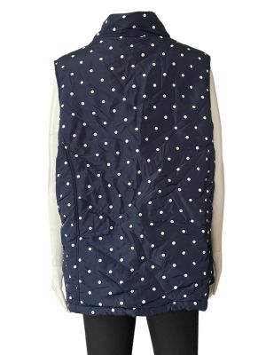 Дамско елече на точки, с джобове и цип LAURA SCOTT 2XL