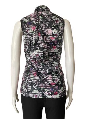 Дамско елече на цветя, с джобове и цип BE INSPIRED XS