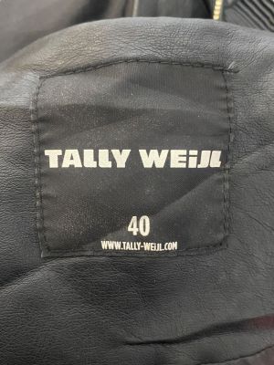 Дамско кожено яке с джобове, копче и ципове TALLY WEIJL M