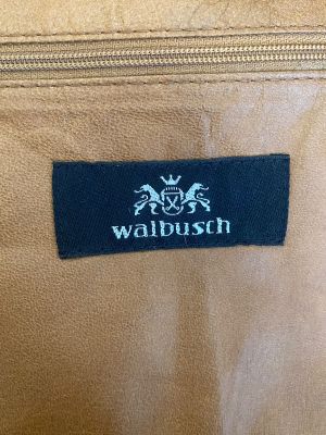 Дамско кожено яке с джобове и копчета WALBUSCH XL