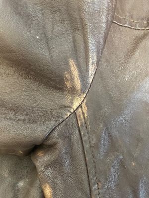 Дамско кожено яке с джобове, копче и ципове BULL&BERRY 3XL