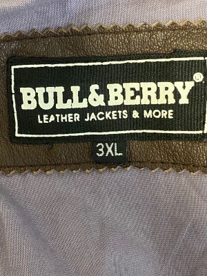 Дамско кожено яке с джобове, копче и ципове BULL&BERRY 3XL