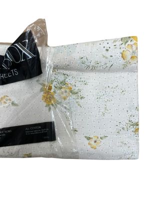 Памучен чаршаф без ластик на цветя GLORY BOX 