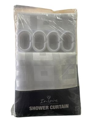 Завеса за баня с прибавени халки за прикачване WOOLWORTHS