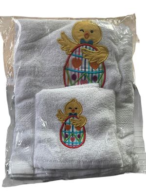 Комплект бебешка кърпа и хавлия