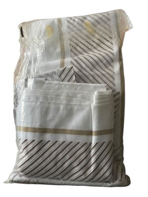 Памучен комплект чаршафи без ластик (2бр.) и калъфка NILE