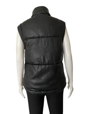 Кожен мъжки елек с цип BERSHKA XS