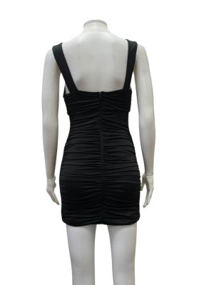 Дамска рокля с камъни, с цип AMISU S